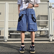 休闲短裤男士韩版潮流高街帅口袋夏季2024新款ins五分裤K5308-P39，男装牛仔裤，星座412-2