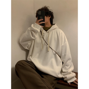 8XL-M羊羔绒卫衣男秋冬加肥加大码胖子连帽卫衣WY201-P65控78图片