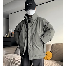 现货美式高街休闲夹克冬季立领纯色三防户外工装加厚棉服外套，男装夹克，电商A486