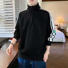 秋季新款卫衣店主风圆领印花落肩长袖光板上衣VE55107-P41控68，男装卫衣，星座717