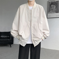 M-8XL棒球服男款春秋特大码加肥加大男装飞行员夹克外套JK001P65，男装夹克，电商B312