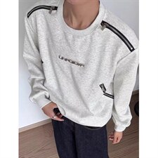 圆领纯色卫衣男秋冬设计感小众潮牌长袖拉链上衣WY99，男装卫衣，星座1116A（原606A-3）