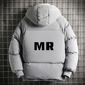 加厚加绒连帽衣男大码服男面包服男 MY16253-P100 网格挂拍图片