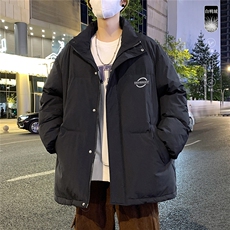 港风夜景时尚字母印花白鸭绒休闲羽绒服A247-YR81810P195控258，男装羽绒服，电商A247