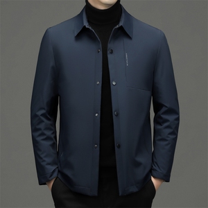CXY201钱塘2020-2冬季厚款保暖商务休闲翻领中年男士羽绒服P195图片