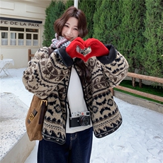 XIAN货~~数据超好费尔岛风羊羔毛90绒羽绒内胆外套P215315，女装短外套，2C262
