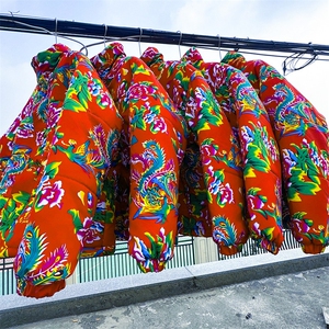 MY203男女休闲风东北大花加厚保暖防寒棉衣外套棉服棉袄团队图片