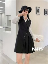 现货秋装新款衬衣连衣裙两件套，女装连衣裙，依美依缘