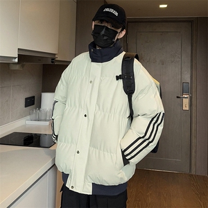 抖音得物二开 可供视频 拼接织带三防加厚羽绒棉衣外套棉服LL6667图片