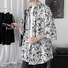 短袖衬衫男港风日系夏季新款休闲潮ins痞帅衬衣A161-2-CT508-P45,男装T恤,电商A161-2