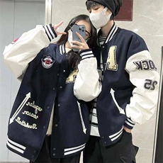 【有货】DM05-P58美式复古高街棒球服男女ins潮新款情侣外套夹克，男装夹克，星座603-2