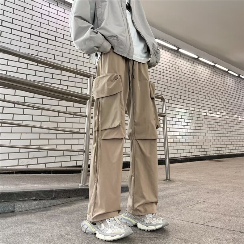 百搭工装裤高街宽松阔腿裤男女生情侣休闲裤时尚长裤子X19-2/P40,男装工装外套,星座506