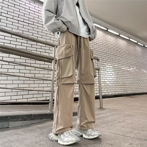 百搭工装裤高街宽松阔腿裤男女生情侣休闲裤时尚长裤子X19-2/P40图片