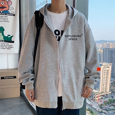 KS21244-P38NASA连帽开衫卫衣男运动外套大码班服，男装卫衣，电商A040