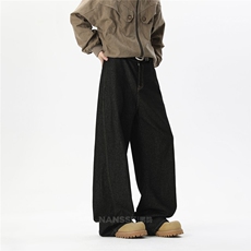 1506-1/W3051/P47复古丹宁原色直筒黑色牛仔裤男女宽松百搭款潮，男装牛仔裤，星座1506-1