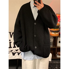 MM292-P57新款复古慵懒风时尚宽松v领针织开衫毛衣外套，男装针织衫/毛衣，星座617A-2