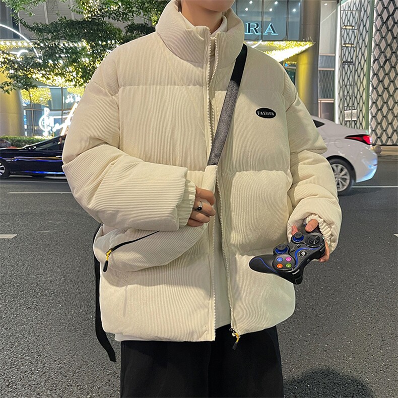 2023男冬季新款灯芯绒保暖棉衣防风宽松加厚大码棉服外套BYM09P85,男装棉衣,电商A086