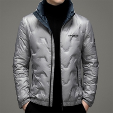 新款2023冬季羽绒服男装立领白鸭绒外套中年爸爸装YYYR6135-P170，男装羽绒服，电商B212（原钱塘6029）