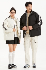 织带条纹三条棉服冬季男女情侣棉衣面包连帽服YY9880，男装棉衣，星座1206（原A206）