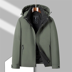 男短款羽绒服冬季保暖爸爸中老年冬装连帽可拆卸外套HO23116-P220，男装羽绒服，星座1105-3
