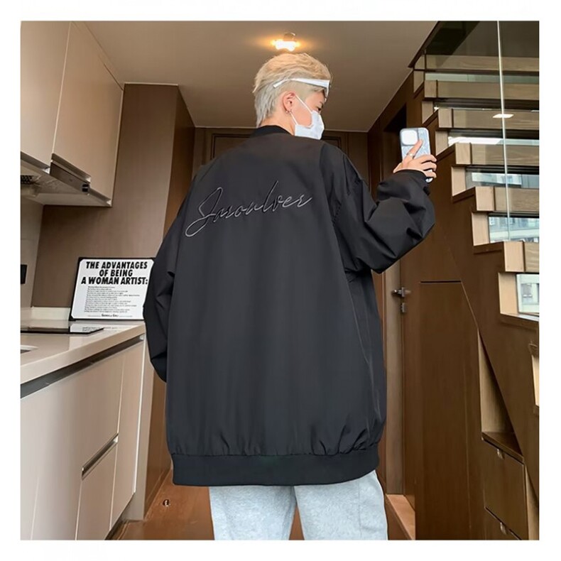美式棒球服外套男士秋季新款高街痞帅青少年飞行员夹克J658-P65,男装夹克,星座1001-1