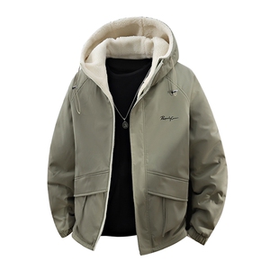 立体冬季外套加绒加绒两面穿夹克连帽保暖派克服 A436-JK2536-P80图片
