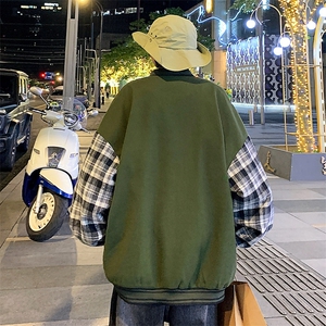 JK809 P65港风拼接棒球服百搭休闲宽松夹克外套男图片