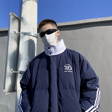 F72-P98冬季韩版条纹拼色棉服男2024新款潮流ins加厚棉衣外套，男装棉衣，星座512-6