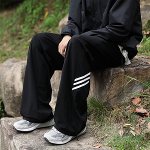 冰丝裤子男宽松直筒速干裤美式运动休闲束脚长裤 KK292-P35图片