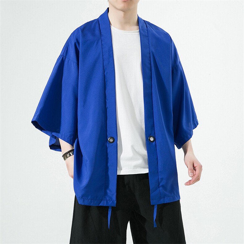 2023日系潮流简约夏季设计感高街防晒服情侣七分袖风衣潮111特p25,男装防晒衣,星座815（原A203）