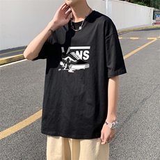 T3357P25仓库一件起正常配送中男港风T恤落肩款宽松T恤克莱因蓝T，男装T恤，星座510A-1