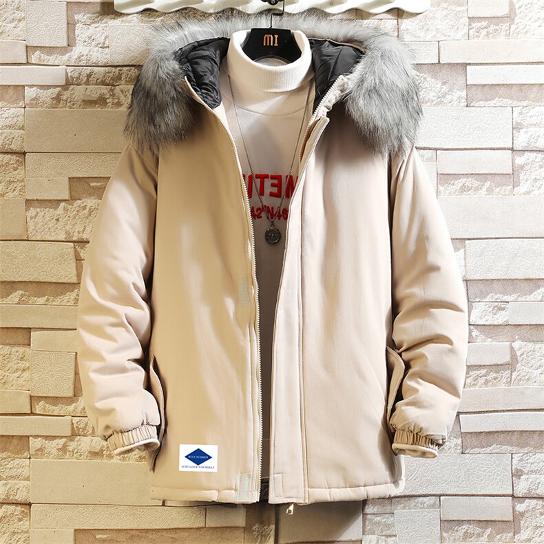 MM48061-P130冬季大毛领棉衣男士大码加厚棉袄男棉服砖墙,男装棉衣,电商A040A