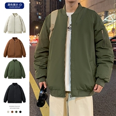 棒球服外套男女棉服美式潮牌复古高级感男装宽松飞行员M0822-P98，男装棉衣，星座308B-2