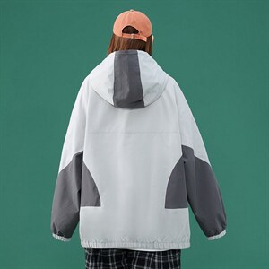 2021春季新中性风大码男女港风撞色拼接连帽ins潮流外套J6071-P70图片