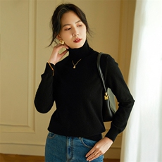 山羊绒基础百搭高领纯色羊绒衫女冬季新品，女装羊绒衫，绒美人羊绒