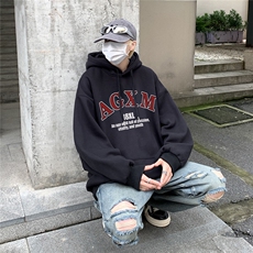 冬季新品加厚保暖连帽卫衣XZ203-W660加绒-P58，男装卫衣，星座203