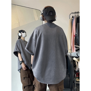 T2353 特P25 控39 夏季高品质麂皮绒印花T恤图片