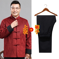 长期货中老年唐装棉服男装风雪尼尔加棉中式盘扣套装爷爷棉衣，男装棉衣，钱塘723