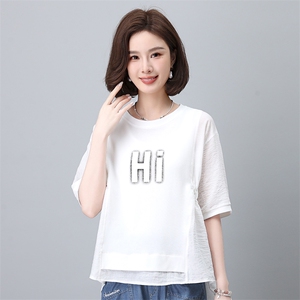 时尚宽松短袖T恤女夏季新款韩版百搭显瘦上衣学生休闲打底衫图片