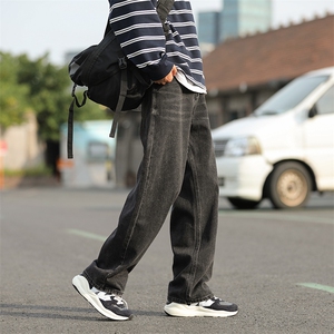 牛仔裤男宽松做旧直筒裤715-6-BK607P50(控68）图片