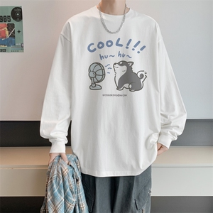 春秋新款内景美式趣味卡通长袖T恤男潮青年宽松薄卫衣CX00234/P30