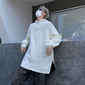 美式韩系保暖休闲针织衫秋季日系复古潮牌半开衫毛衣男 M1609-P58图片