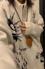 【有货】创意图案拉链开衫毛衣针织衫外套MY206特P58，男装针织衫/毛衣，星座908-1