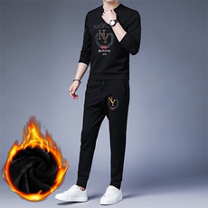 CA90857钱塘2020-2秋冬季厚款加绒时尚帅气中青年男士套装P171，男装休闲套装，钱塘207-2