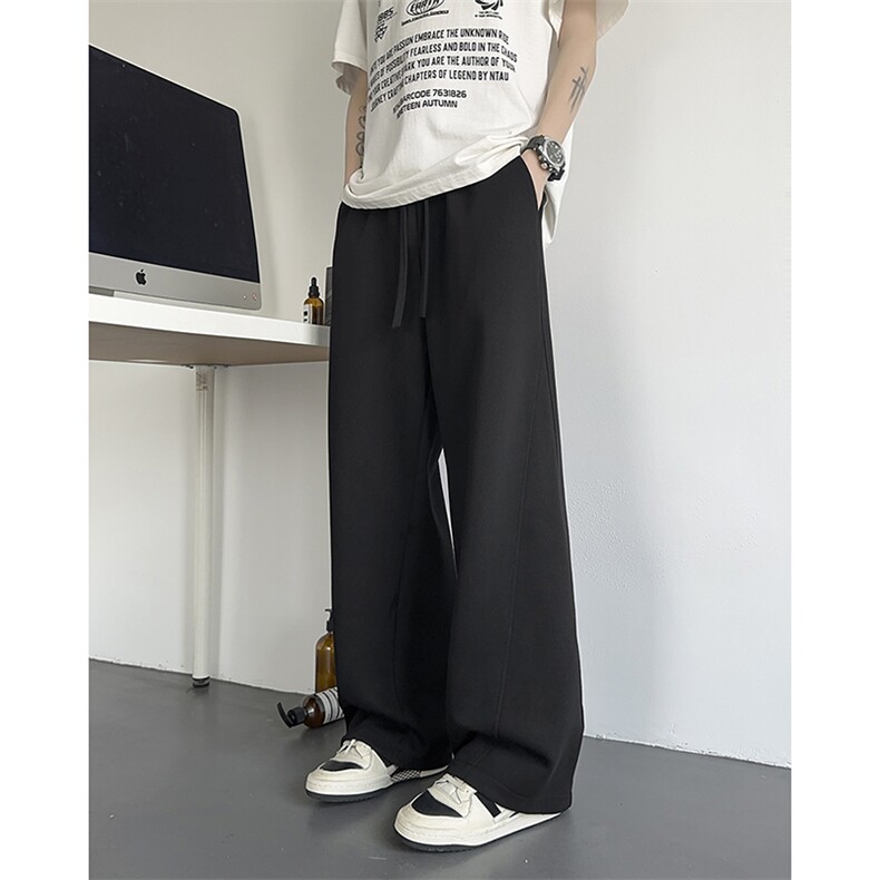 模特-休闲裤男潮牌高级感宽松直筒裤子8088-P45,男装休闲裤,电商B380（原B361）