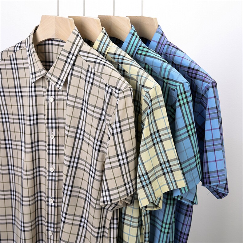F-PD2218男式2023年夏季新款衬衫男短袖休闲衬衣P60,男装衬衫,电商B360