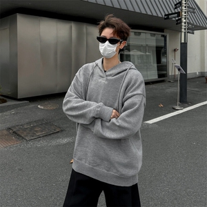 美式连帽毛衣外套男女宽松秋冬外搭慵懒风休闲百搭上衣MY055-P62图片