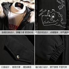 MM48136-P130冬季大毛领棉衣男士大码加厚棉袄男棉服砖墙挂拍，男装棉衣，电商A040A