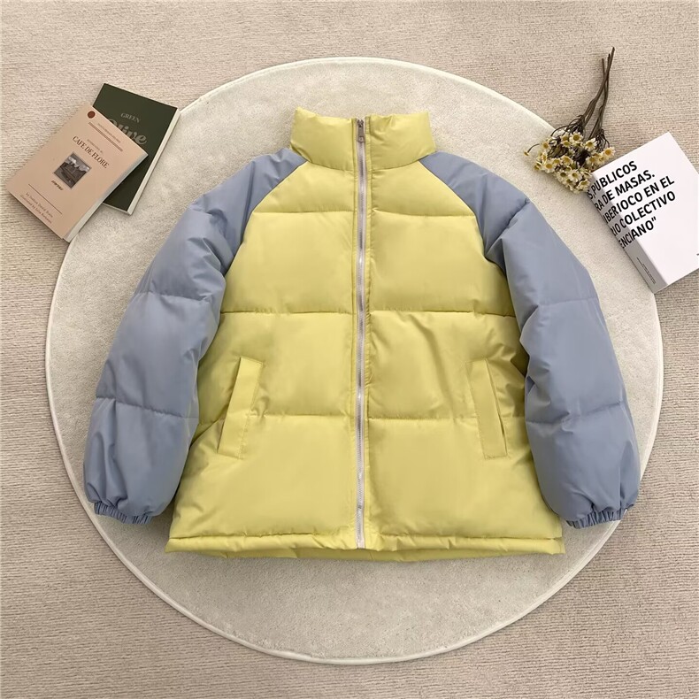 面包棉服冬季男女同款立领撞色拼接舒适保暖棉衣外套TTL22P78,男装棉衣,星座1013-5