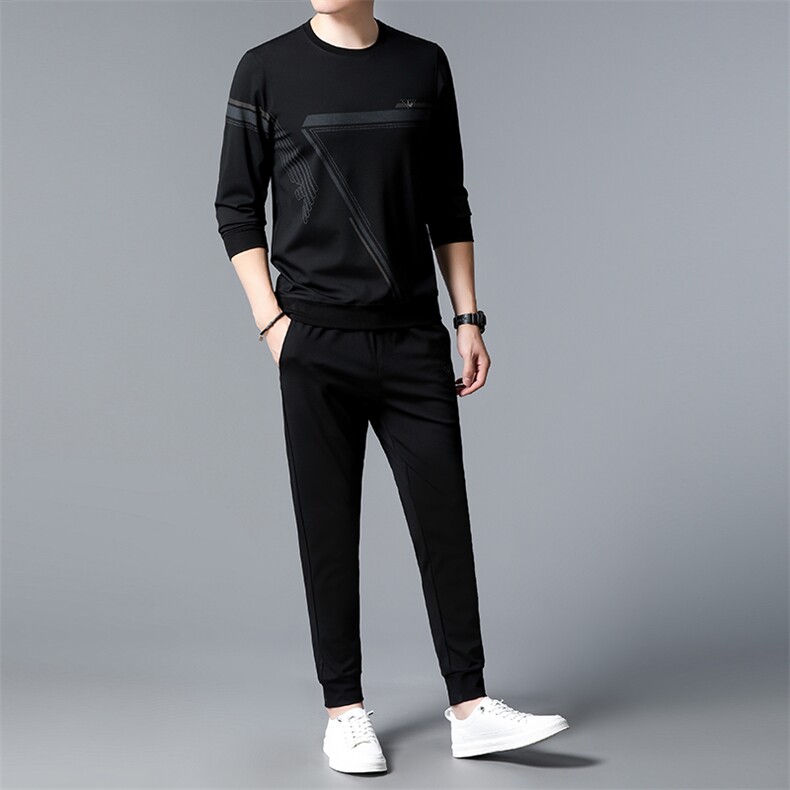 S3031-3钱塘2020-2春秋新款时尚休闲帅气中青年男士套装P225,男装休闲套装,钱塘207-2
